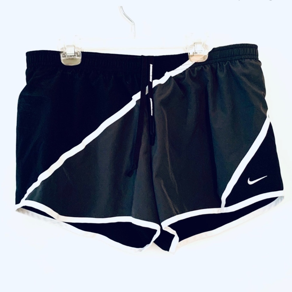 NIKE Dri-FIT Running Shorts, black and white